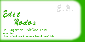 edit modos business card